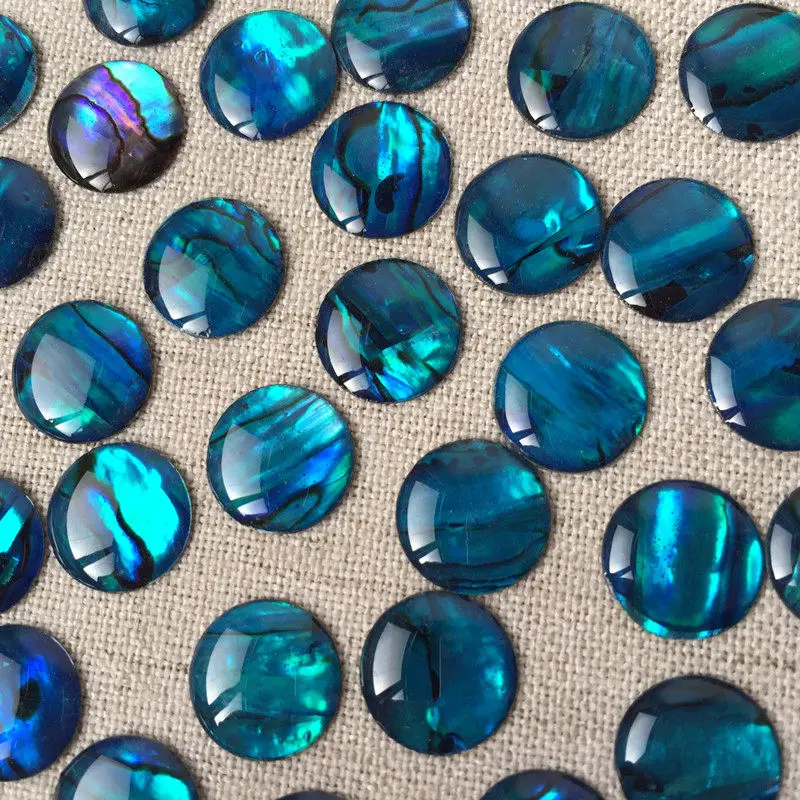 Diameter 15mm DIY Creative Design Round Abalone Shell Sheet for Ornaments Accessories and Home Crafts Decoration Materials