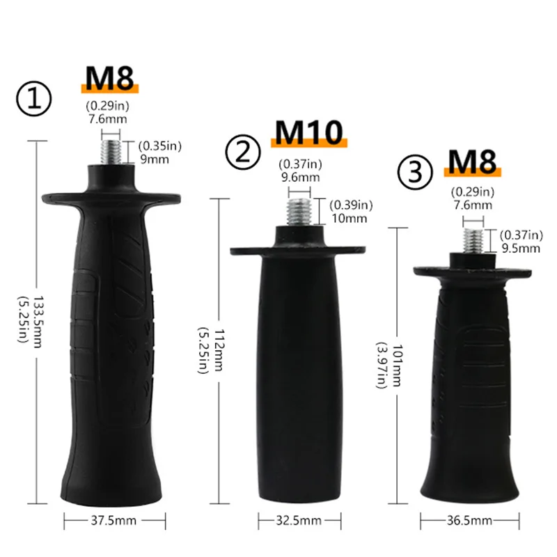 8mm 10mm Angle Grinder Wire Handle Auxiliary Side Handle For Angle Grinder Grinding Machine Power Tool Parts