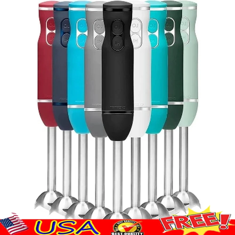 

Multi-Speed Immersion Blender 300W Handheld Stainless Steel Blades Dishwasher Safe Easy Clean Ergonomic Design Smoothies Soups