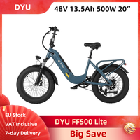 DYU FF500 Lite Electric Bike 500W 48V 13.5Ah Lithium-ion Battery 20*4.0 Inch Fat Tires E-bike Bicycle Front and Rear Disc Brakes