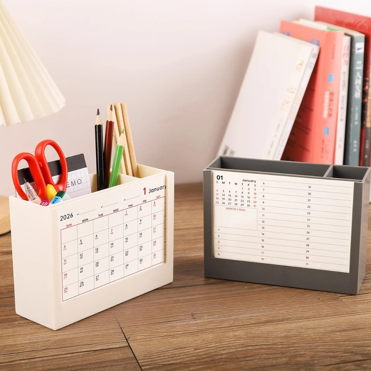 2026 Desk Calendar Gift Box Creative Customization Multifunctional Minimalist Desktop Decor Office Organizer Pen Holder Calendar