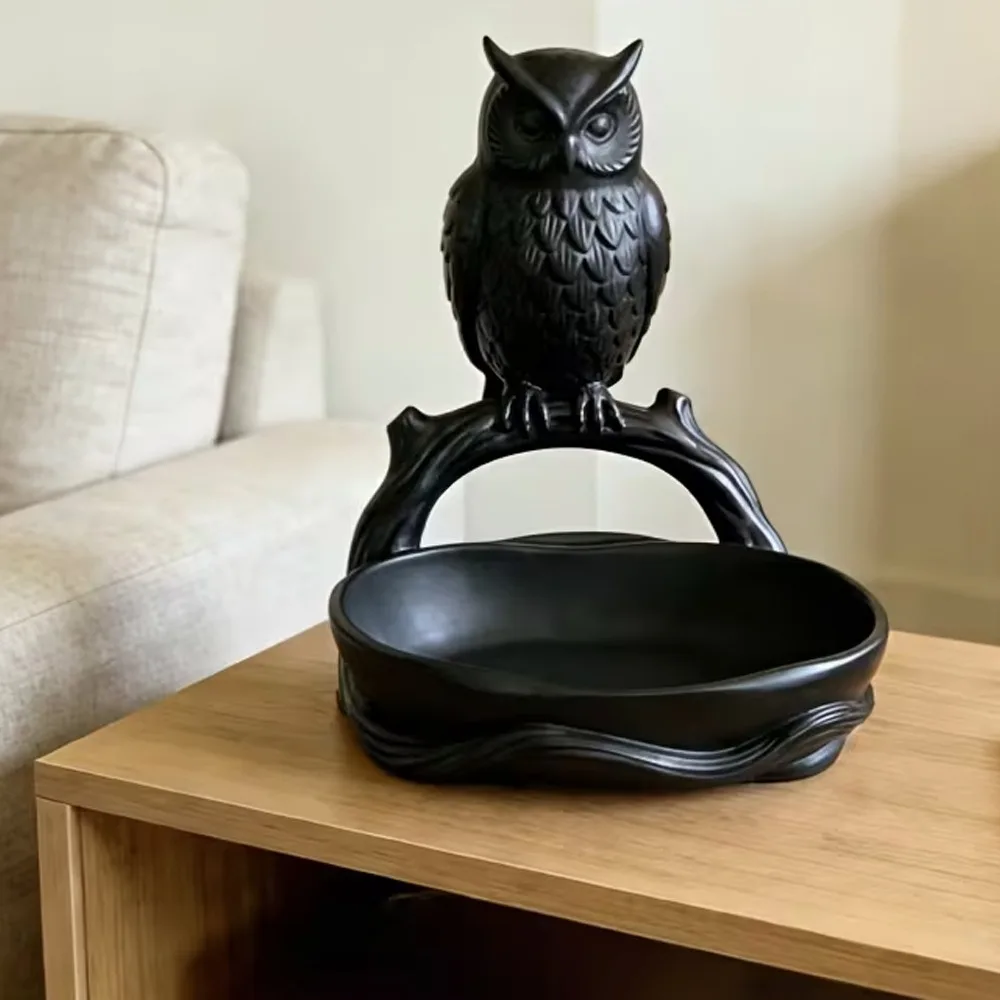3D Printed Owl Storage Tray Plastic Animal Shaped Cartoon Animal Tray Decorative Cute Multi-functional Organizer Bathroom