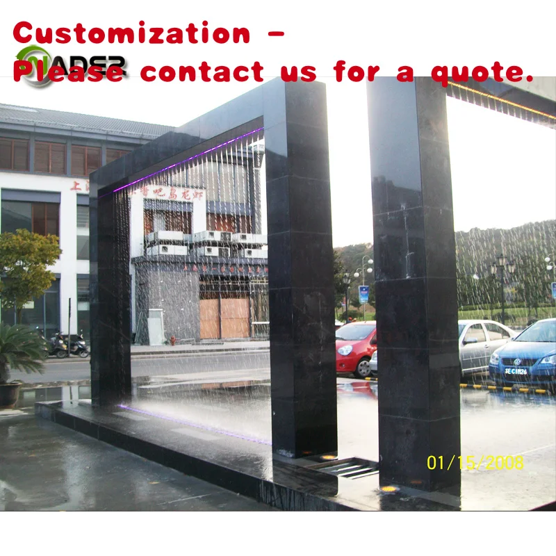 custom.Customized Modern Indoor/Outdoor Artificial Waterfall Curtain Fountain Stylish Wall Feature Home & Garden Decor