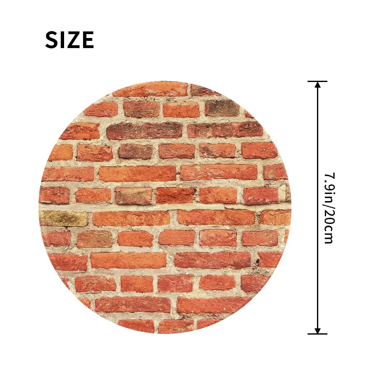 The Red Brick Wall Round Mouse Pad Computer Keyboard Mouse Mat Gamer PC Desk Mat Office Accessories Table Mats
