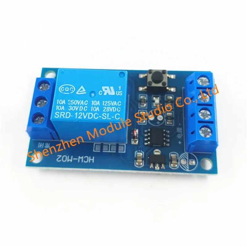 12V Single Button Bistable Relay Module Car Modification Switch One Button Start and Stop Self-locking Power Supply Relay Board