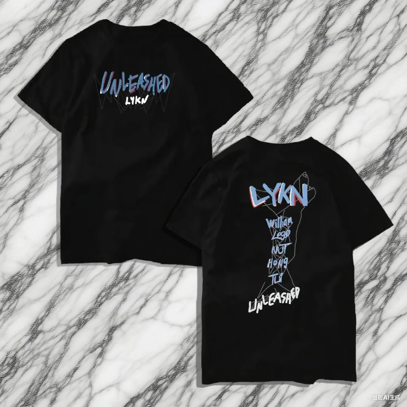 Unleashed تي شيرت مطبوع Boy Grup William Lego Nut Hong Tui Thai Enthu بتمشيط القطن الرجال ملابس حريمي القوطي Y2k المتضخم