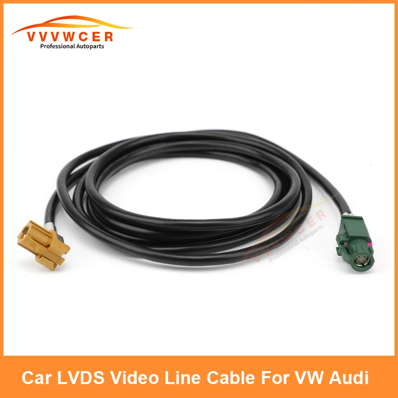 Car LVDS Video Line Cable for Mercedes-Benz Audi Volkswagen Navigation GPS Audio Wire Cable 4 Pin HSD Fakra Type Cable 1/1.8M