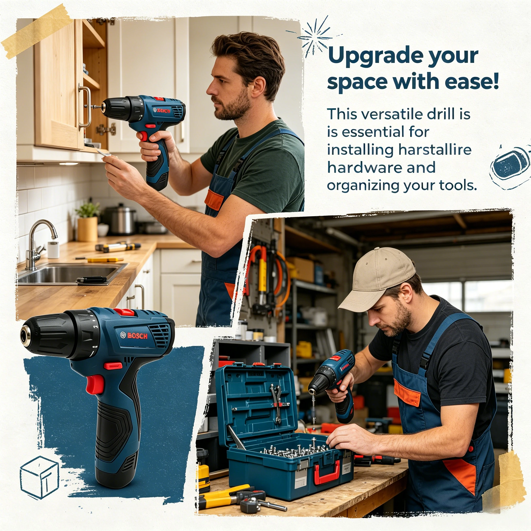 

Bosch Professional Electric Drill GSR120-LI 12V Cordless Electric Hand Drill Multi-Functio Home Screwdriver Power Tools