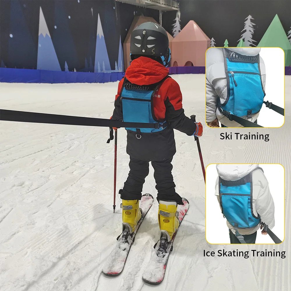 Ski Training Harness for Kids Adjustable Safety Leash for Beginner Skiers Easy-to-Use Training Aid Training Skis for Kids