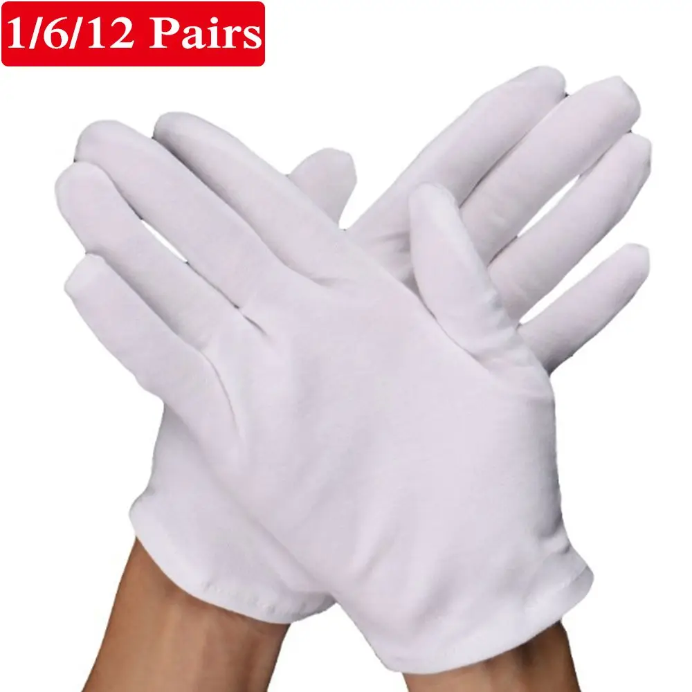 

High Quality Gardening Etiquette Supplies Kitchen Cleaning Materials Household Labor Protection Gloves White Cotton Gloves