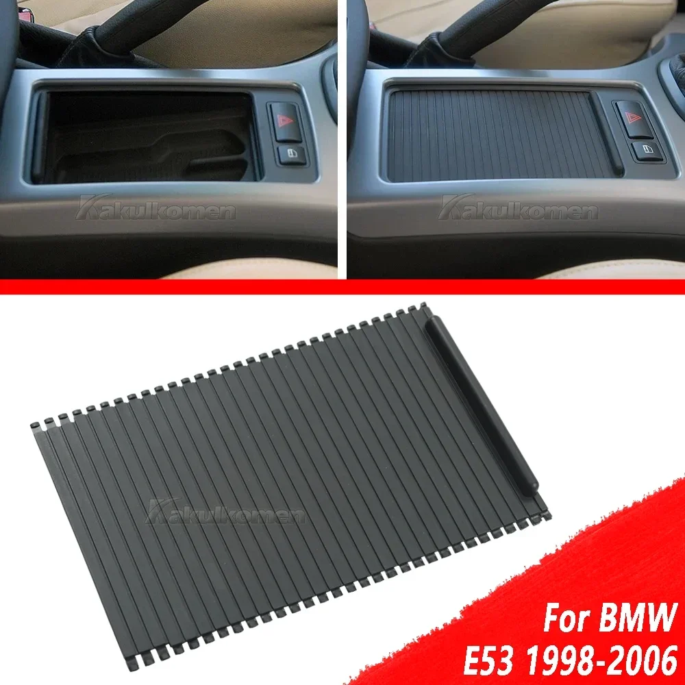 

Car Center Console Sliding Shutters Cup Holder Roller Blind Cover Replacement For BMW X5 E53 1998-2006 51168402941 51168408026