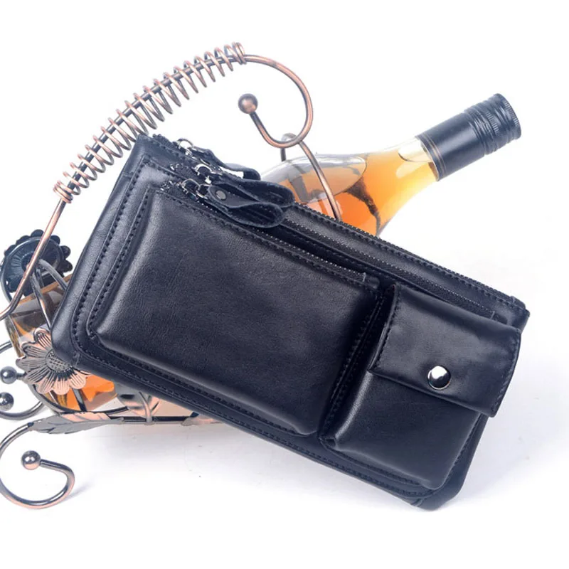 Men's Genuine Leather  Waist Bag Vintage Sling Chest Bag  Messenger Shoulder Purse Pouch Fanny Pack  Belt Bags  Business Clutch