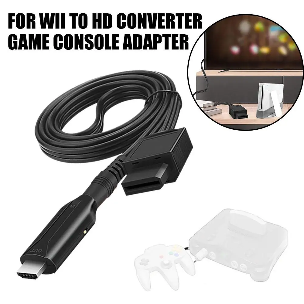 720P/1080P Game Adapter Cable For Wii To HD Converter Game Console Adapter High Definition Delay Free Transmission Easy Ope D3O7