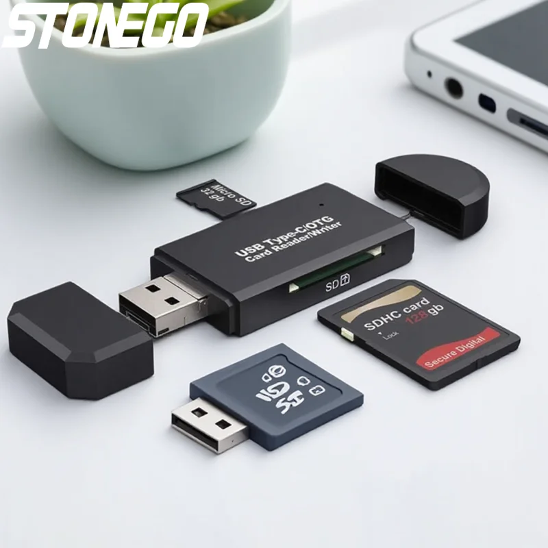 USB Type C Micro SD Card Reader Adapter for Android PC Laptop USB 3.0 OTG Micro USB SD Memory Card Reader