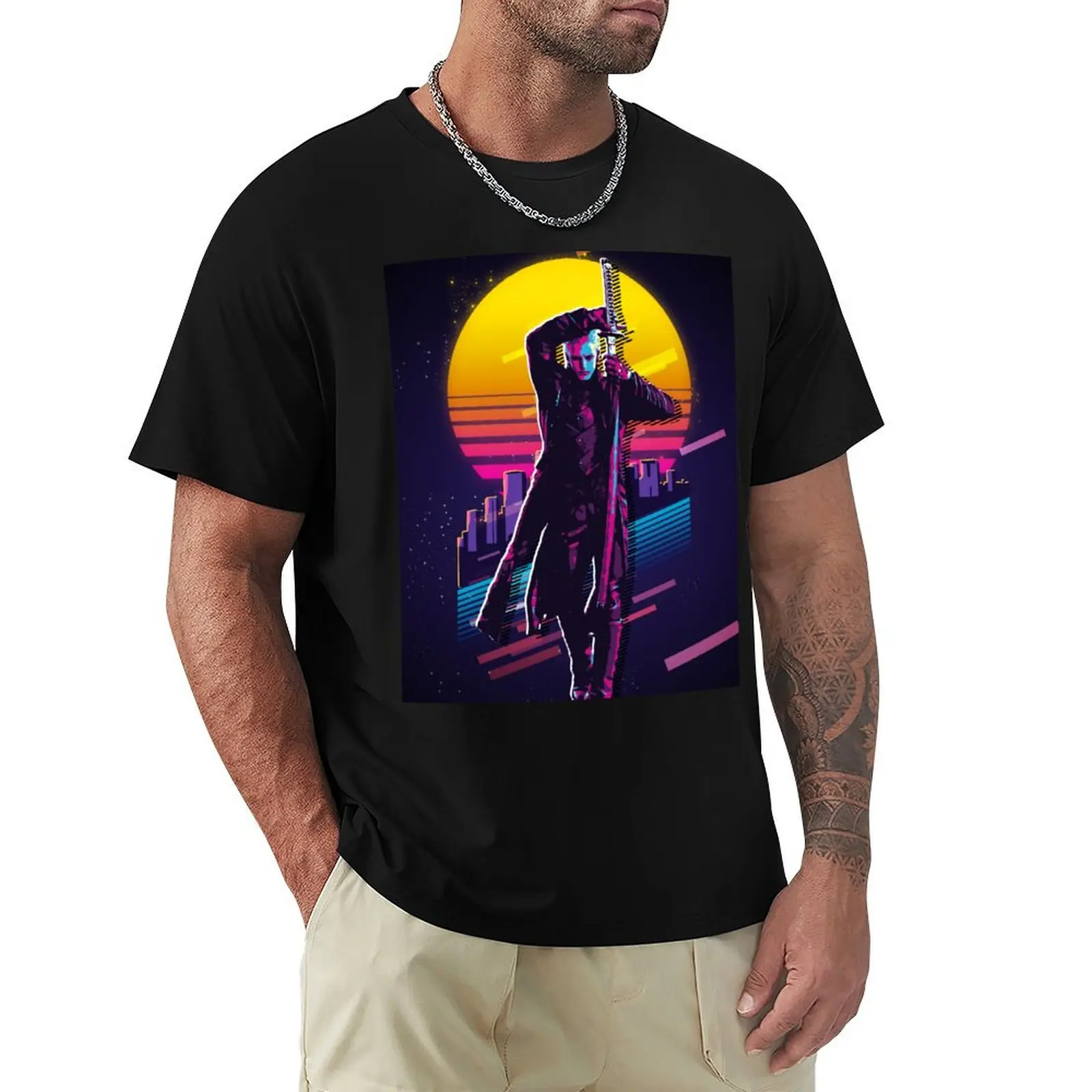 Devil May Cry - Vergil (80s Retro) T-Shirt Festival Party Tee Top