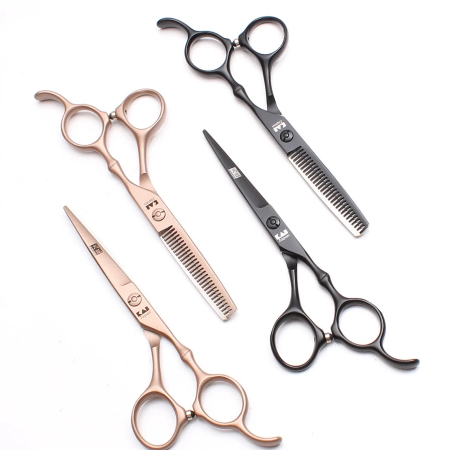 

6.0 Hair Scissors 440C Japanese Steel Professional Hairdressing Scissors Cutting Thinning Barber Scissors Hair Cut Shears Set