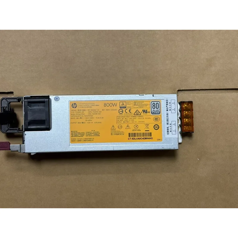 for HP Gen9 800W Server Power Supply DPS-800AB-11