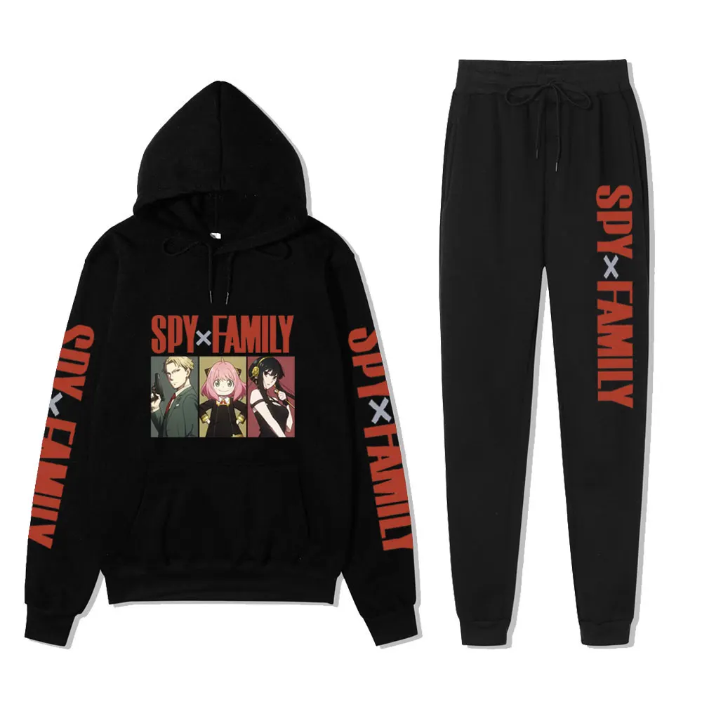 Autumn Winter Men's woman Sets 2 Pieces Sets Zero Two Hoodie Spy X Family Tracksuit Sweatshirt+Drawstring Pants Hoodie