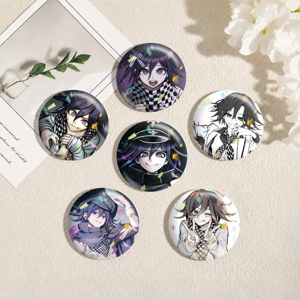 Game Danganronpa Kokichi Oma  25 32 44 58 75mm Badges Personalized Round Brooches Pins Accessory Gift