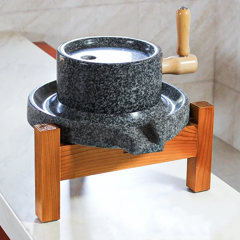 Contact Us Black Marble Granite Small Stone Mill Plate Vintage Soybean Milk Grinder Coffee Machine Old-fashioned abrader