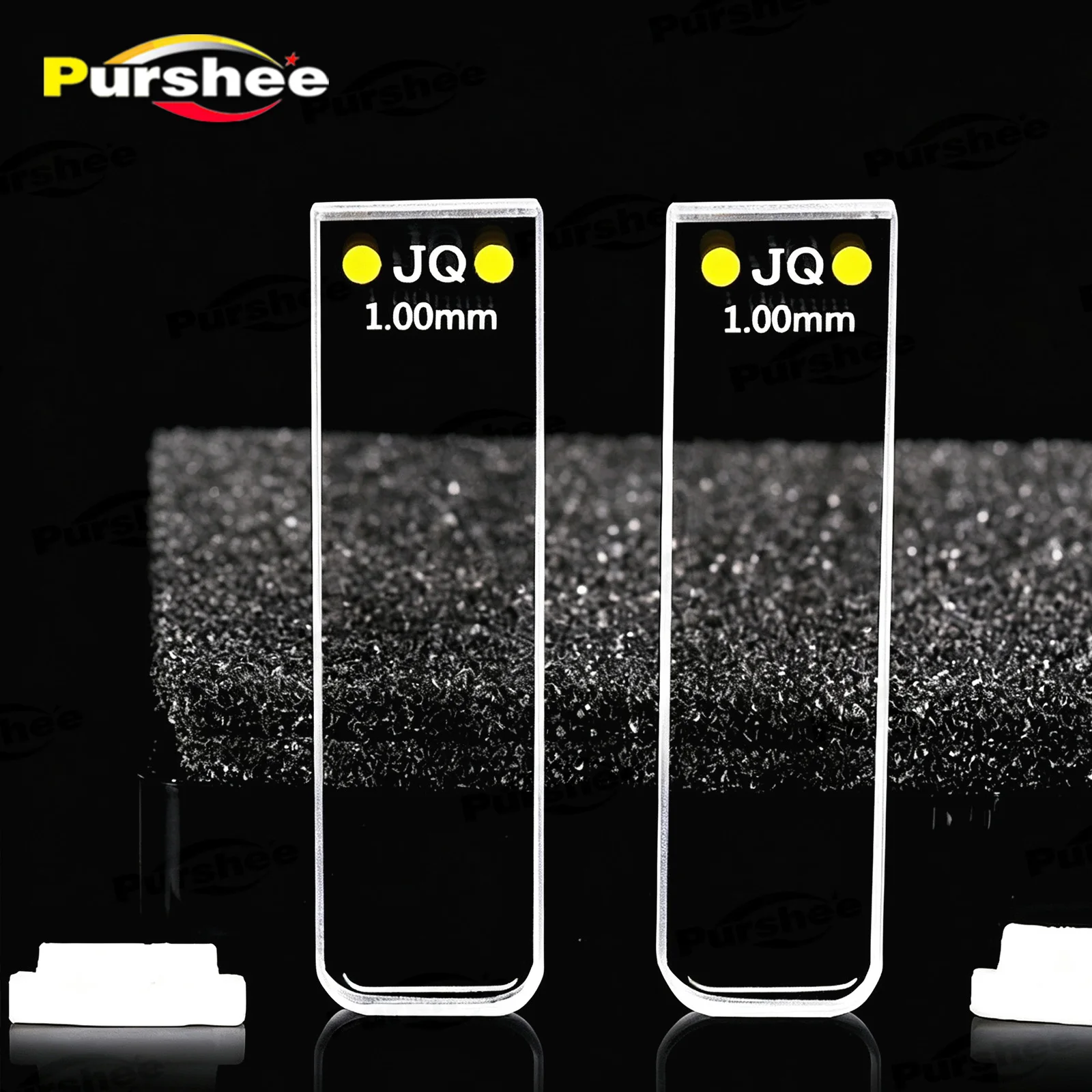 2 Stück 1 mm Quarz-Standardküvette, 2 klare optische Seiten, 350 µl, UV-transparente Spektralphotometer-Probenzelle, hohe Lichtdurchlässigkeit. – Detail 7