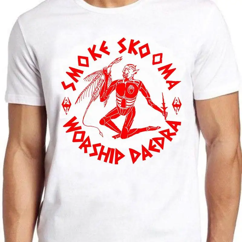 Smoke Skooma Worship Daedra Red Meme Gamer Movie Забавный подарок Футболка C1113