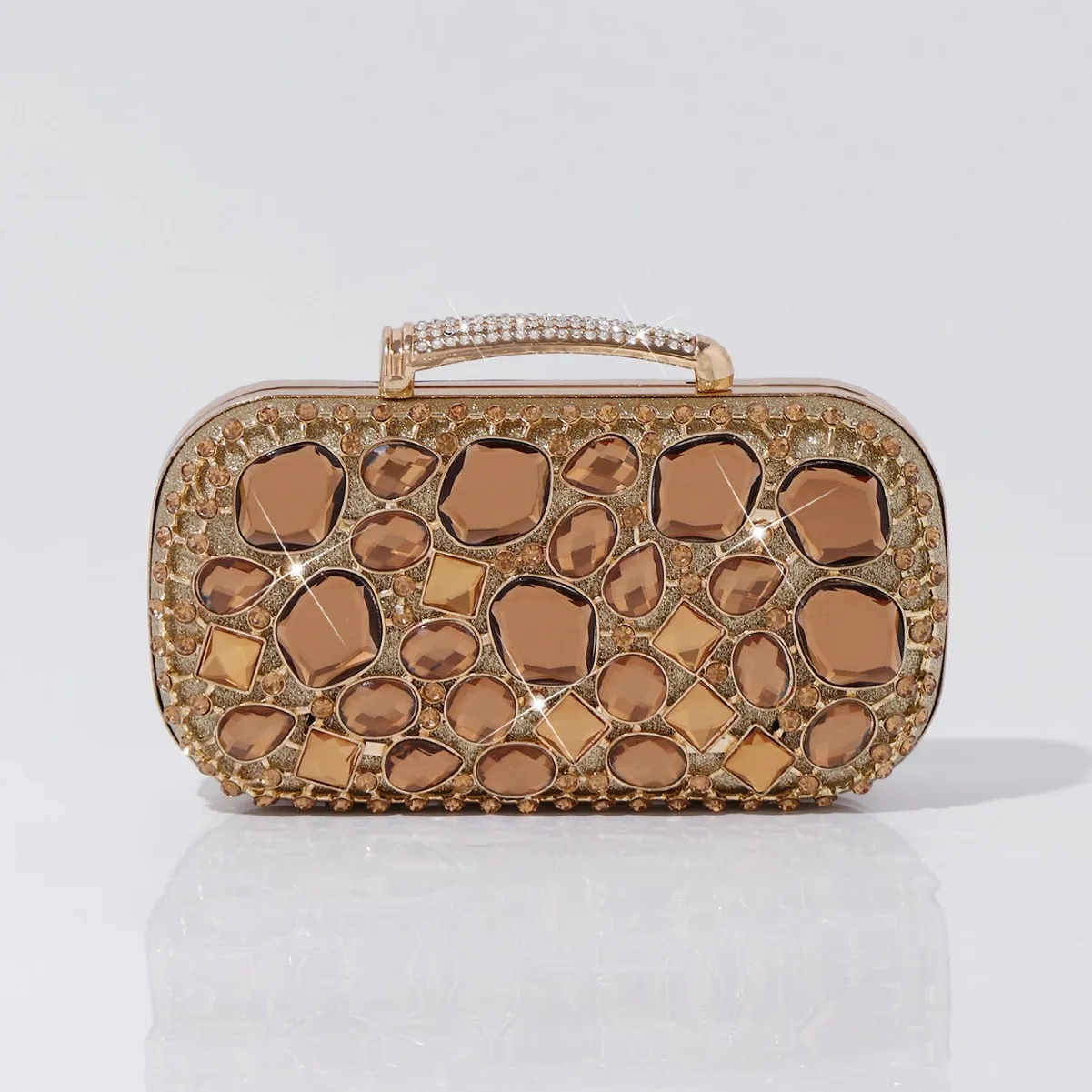 Fashion banquet rhinestone clutch bag dinner party dress bag one shoulder oblique span women's bag