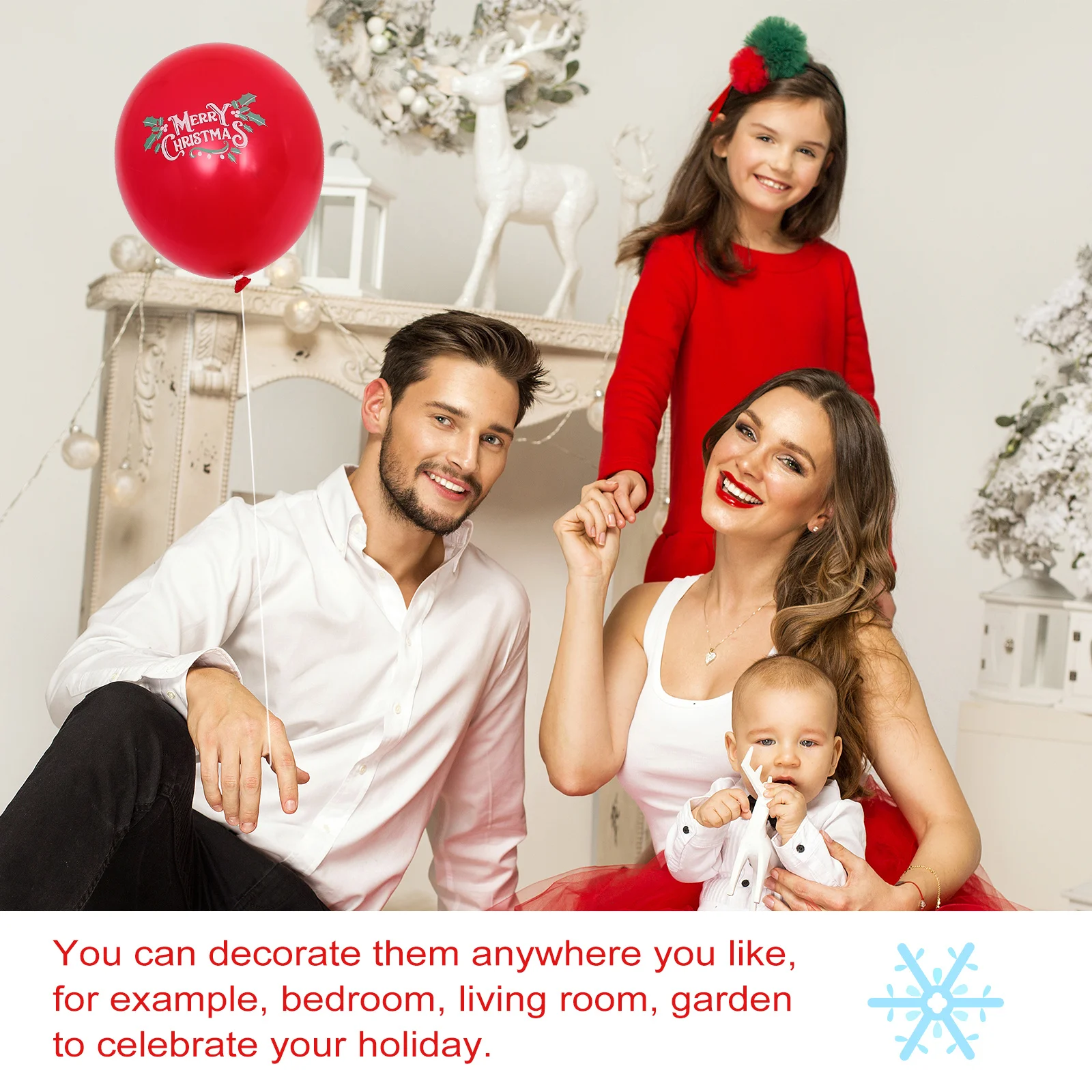 

30Pcs Holiday Balloon Decor Premium Christmas Party Balloons for Table Tree Hanging Decorations Outdoor Indoor Events Festival