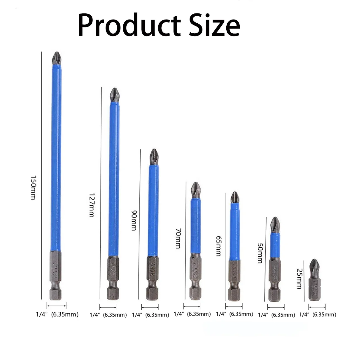 Magnetic Special Slotted Cross Screwdriver Bit Batch Head Nutdrivers FPH1 FPH2 FPH3 for Socket Switch Electrician Power Tools