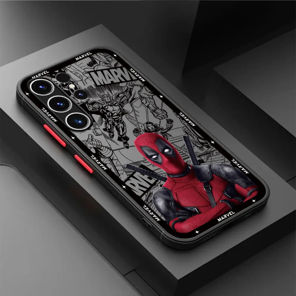 Luxury Case for Samsung Galaxy A32 A54 A34 A53 A73 A23 A14 A72 A22 A13 A33 A52 5G A24 A32 4G Back Marvel Deadpool Soft Cover