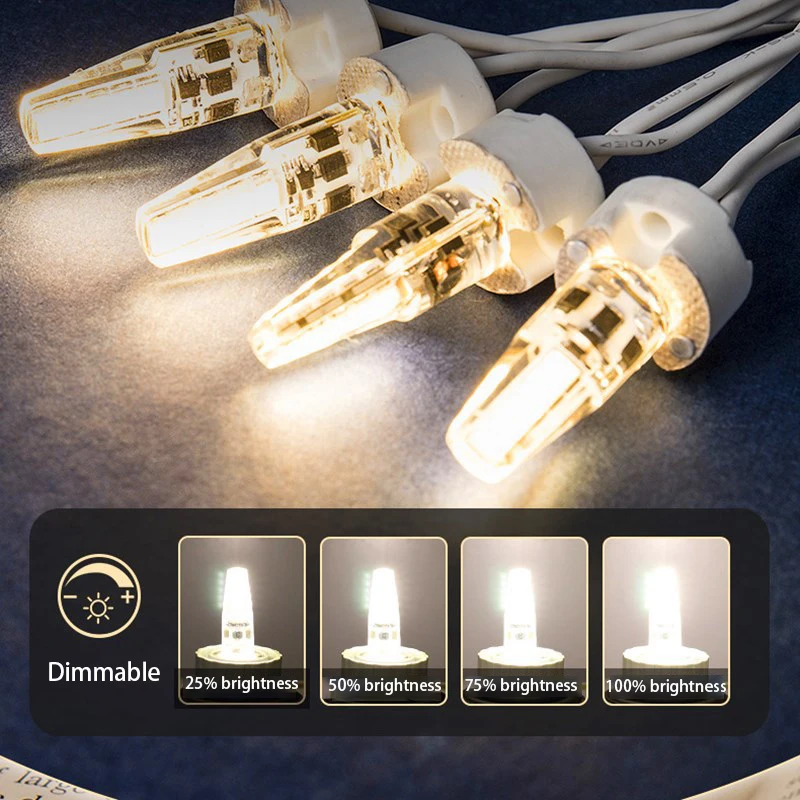 10 Stuks Mini Dimbare Led Lamp 3W 5W 2835smd Lamp Kaarslichten Vervangen 30W 45W Halogeen Voor Kroonluchter Spotlight G4 Ac/Dc 12V 24V