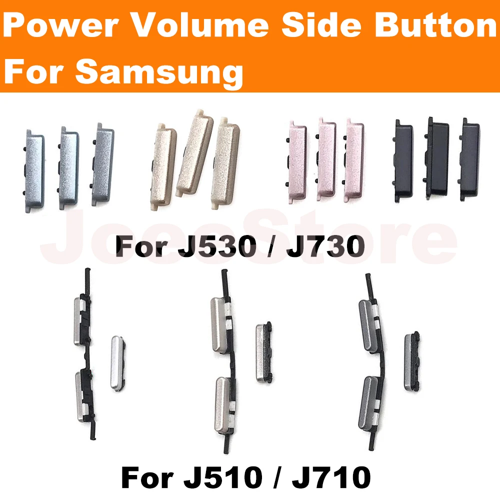 Power Volume Side Button For Samsung J530 J730 J510 J710 J5 J7 2016 2018 Power ON OFF Switch Control Key External Plastic Button