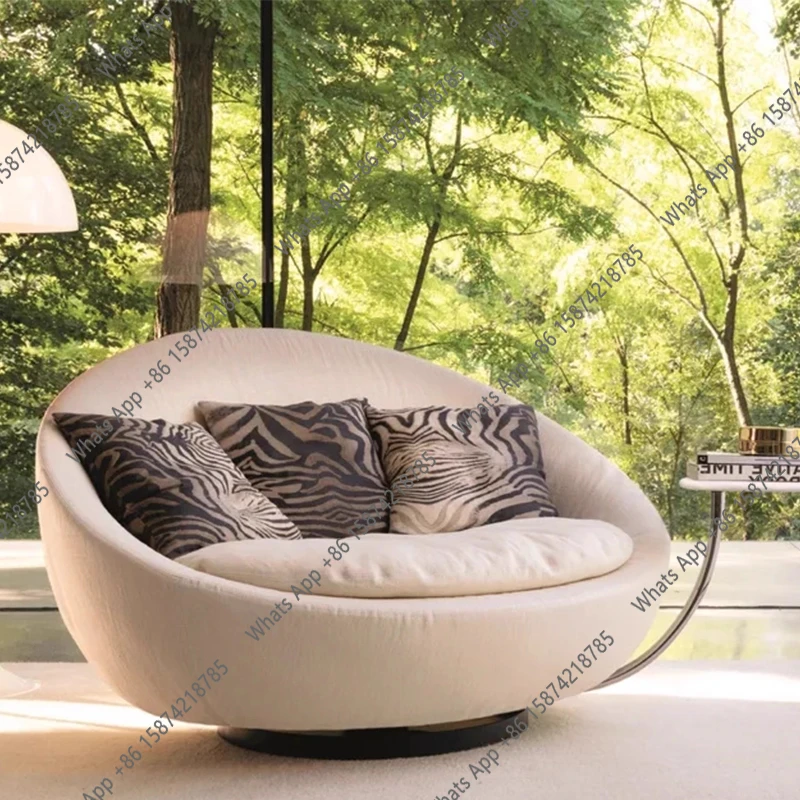 

Single sofa chair living room balcony study designer new retro comfortable sofa rotatable recliner