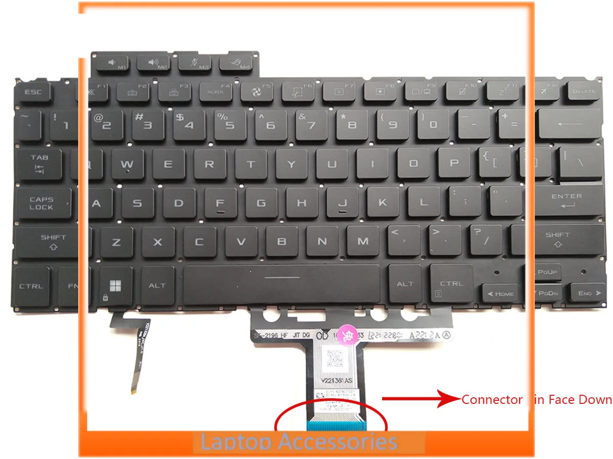 Клавиатура с подсветкой США для ASUS ROG FLOW X13 GV302 GV302X GV302XA GV302XI GV302Q GV302R GV302UX 2023 Клавиатура с подсветкой США для ASUS ROG FLOW X13 GV302 GV302X GV302XA GV302XI GV302Q GV302R GV302UX 2023