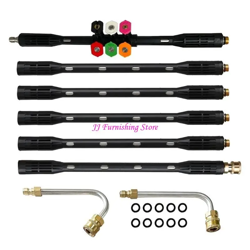 

A9LB High Pressure Washer Extension Wand with Anti Leak Design&6 Color Coded Nozzles
