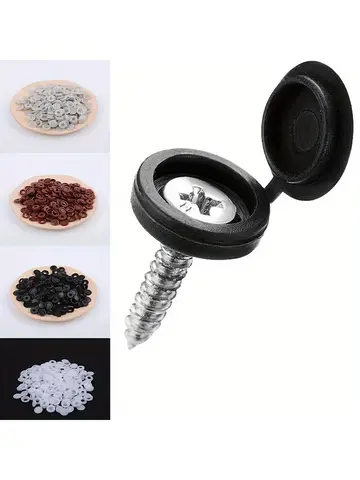 50 pz/borsa pratico incernierato vite di plastica piega a scatto tappo protettivo pulsante dadi copertura bulloni proteggere la decorazione dei mobili