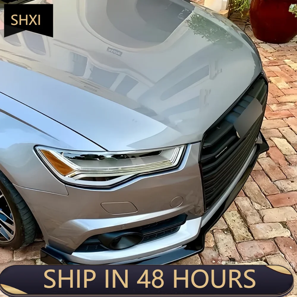 Alerón Delantero de Alta Calidad para Audi A6 S-Line S6 C7 Facelift Saloon/Avant 2014-2018, Spoiler Inferior, Divisor de Parachoques, Kit de Carrocería Tuning