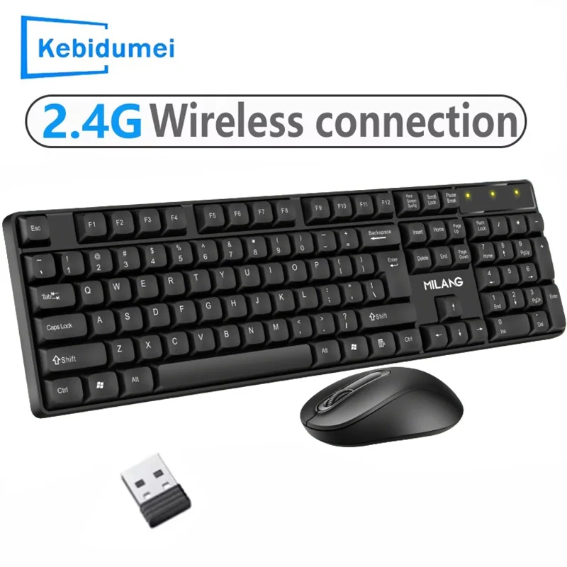 2.4G Wireless Keyboard Mouse Set 104 Keys Standard Keyboard Gaming Keyboard Mouse Kit for Android TV Box Laptop PC Accessories