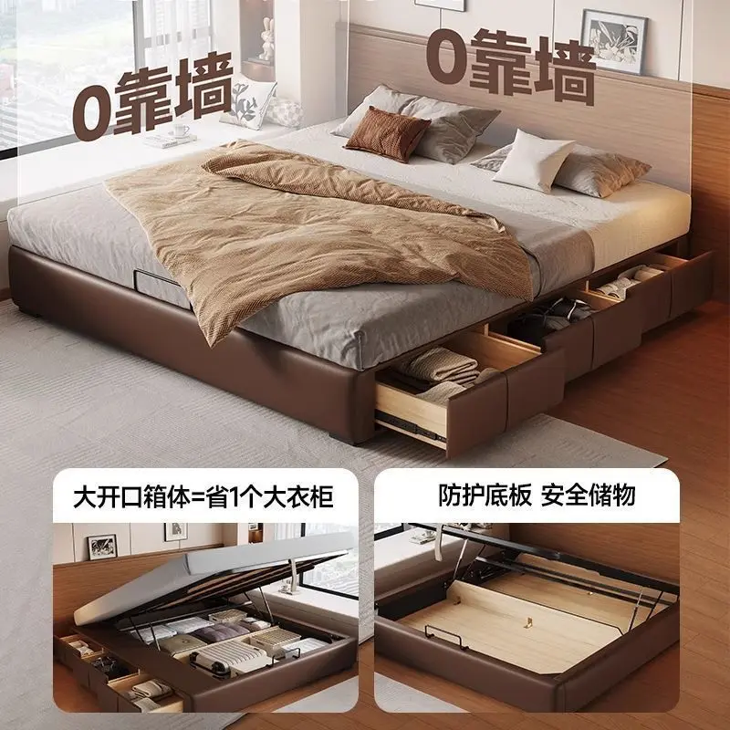 No bedside master bedroom tatami bed row skeleton bed with drawer storage children's bed