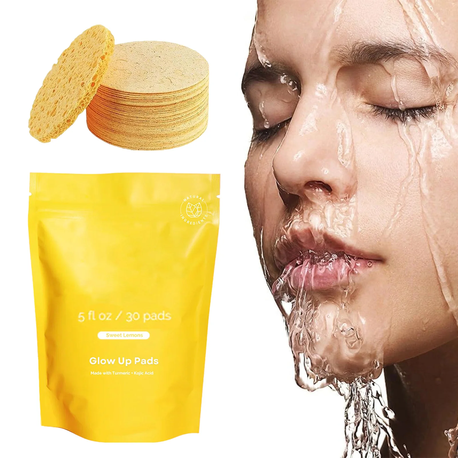 

Compressed Face Cleansing Sponge Natural Wood-Pulp Sponge Cellulose Compress Cosmetic Puff for Face Cleansing and Exfoliation