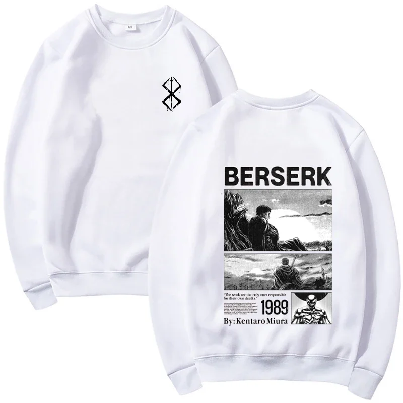 Autumn and Winter Men's Round Neck Sweatshirt Guts Berserk Print Manga Swordsman Gatsu Sacrifice Zodd Anime Sweatshirt