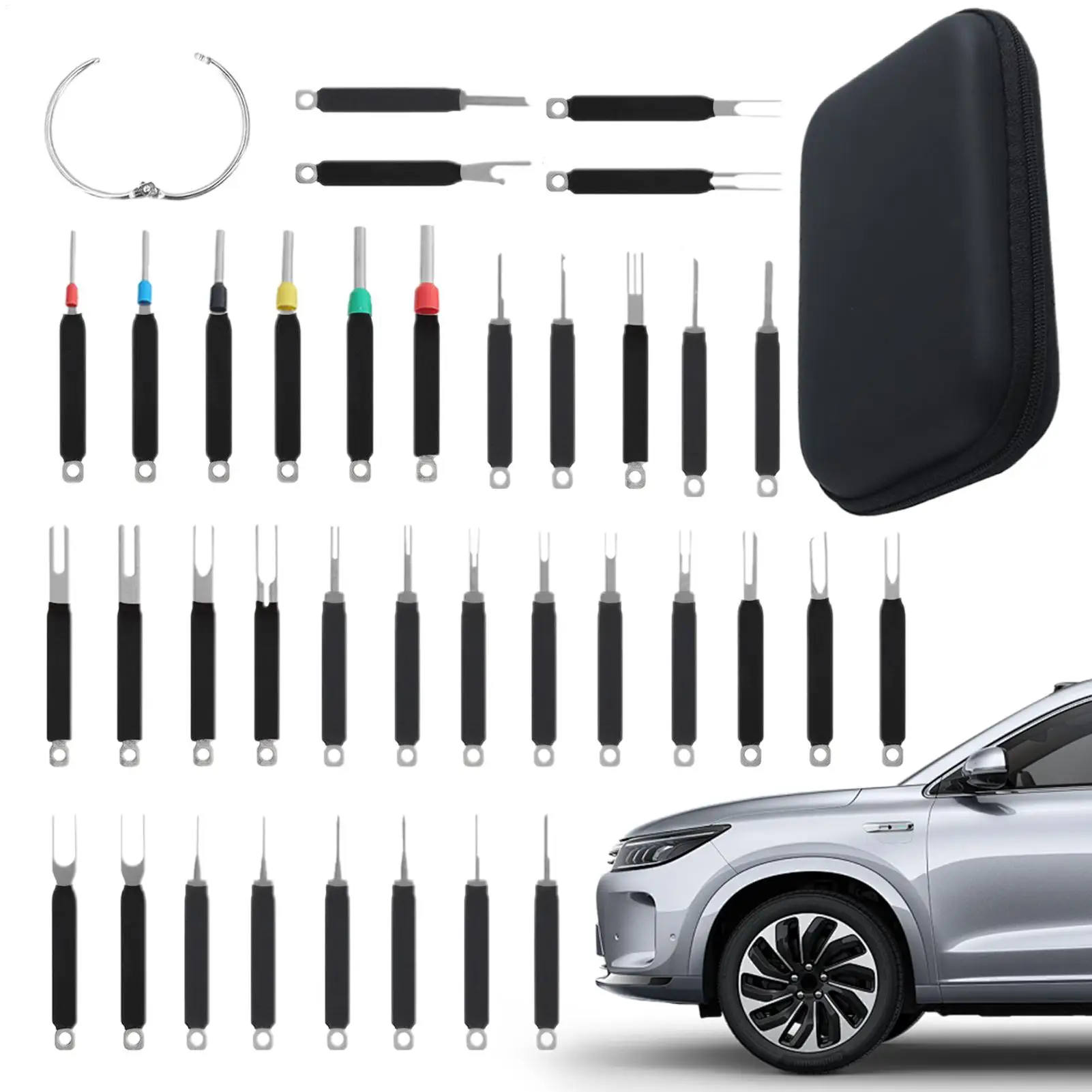 

36 шт./компл., инструмент для удаления электрических разъемов, инструмент для удаления электрических штифтов, устройство для удаления клемм провода для автоматического провода, панель прибора