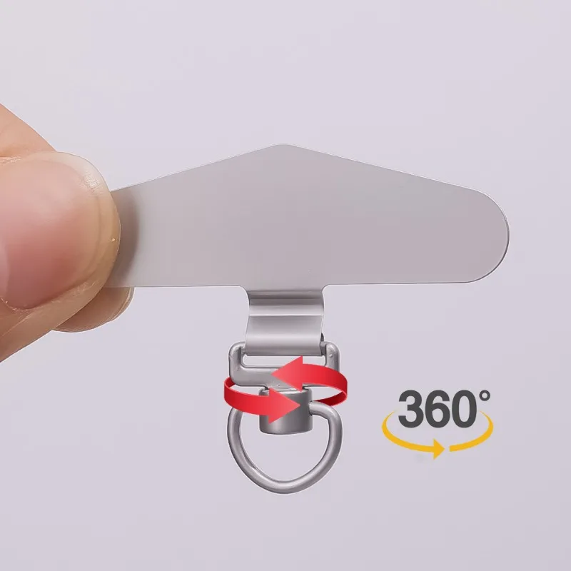 3/1Pcs Stainless Steel Phone Lanyard Patch Mobile Phone Case Connect Clips Rotatable Detachable Phone Strap Tether Pad Gasket
