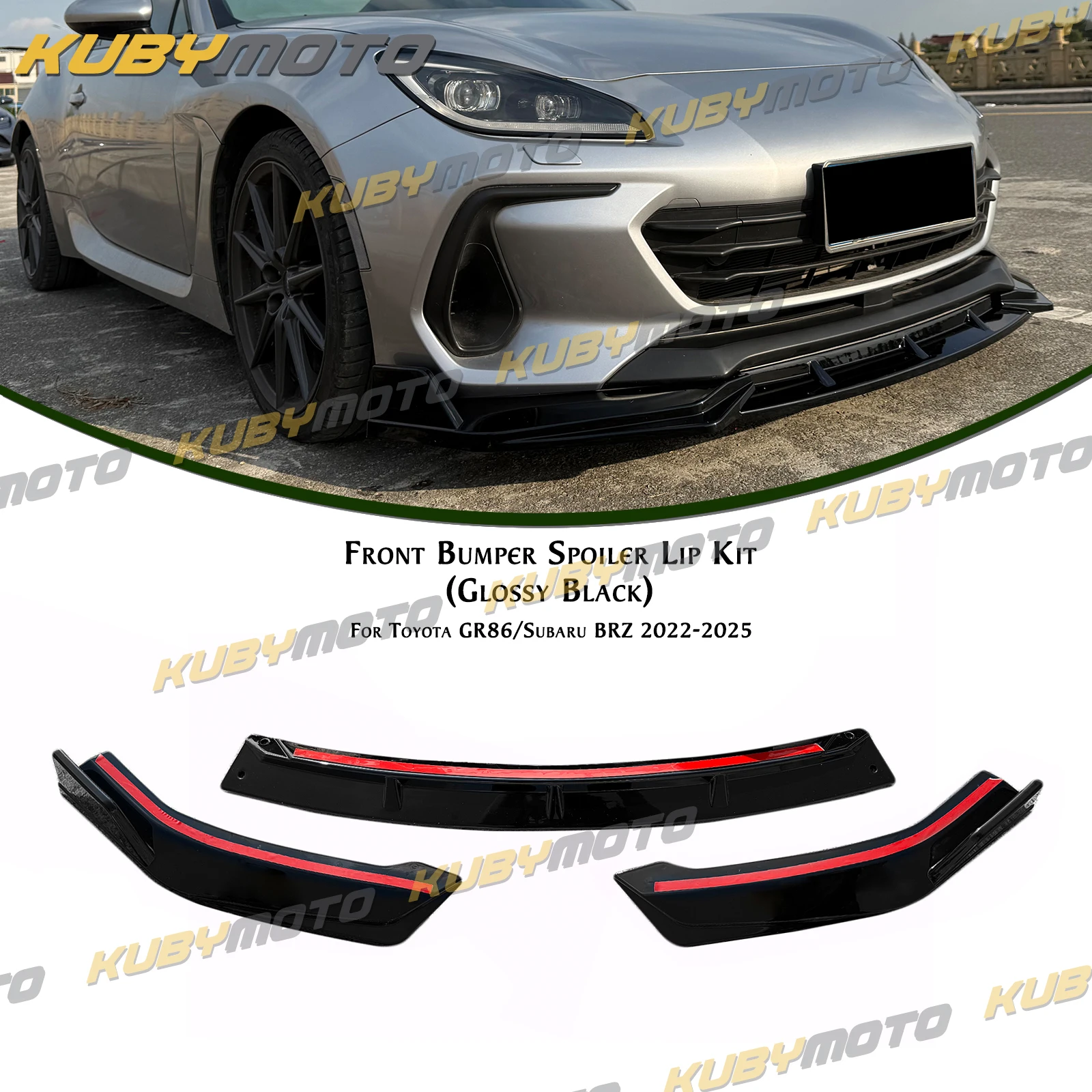 

Car Front Spoiler Lip Lower Splitter For Toyota GR86 BRZ 2022-2025