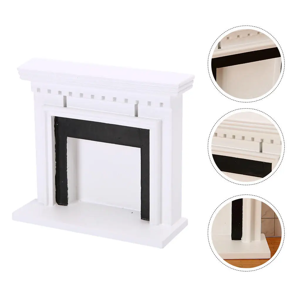 

Деревянный камин для кукольного домика, масштаб 1:12, реалистичный миниатюрный декор для дома, натуральная текстура, высокая прочность, стильный мини-домик