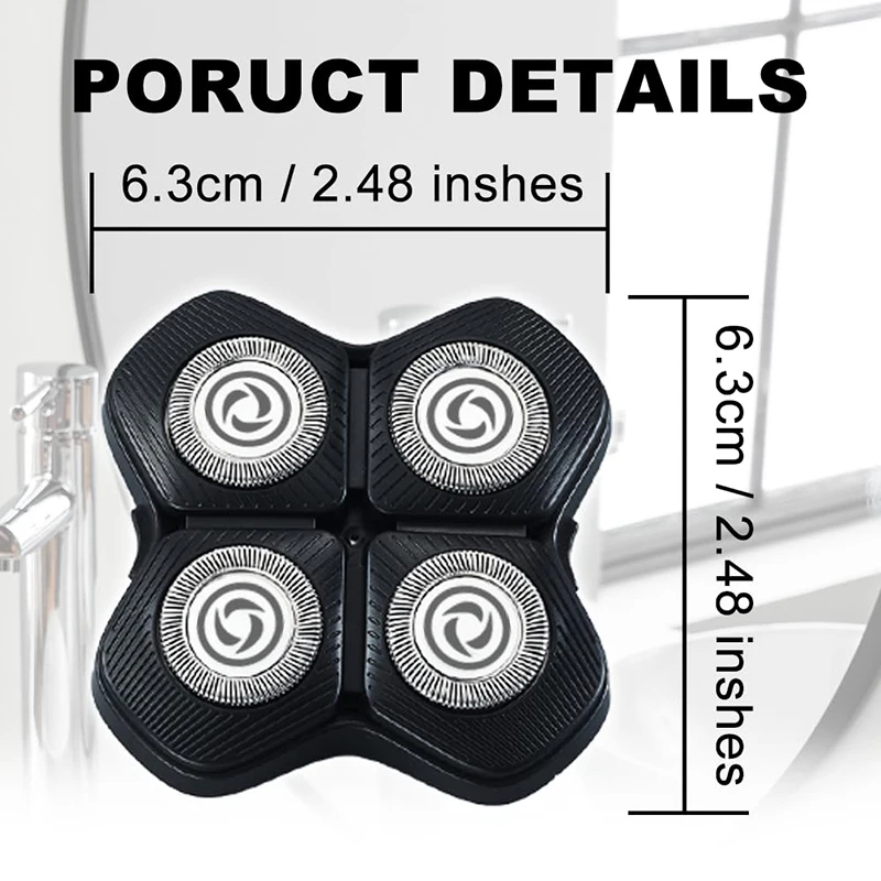1PC 4D Head Shaver Replacement Compatible with Ph-ilips Norelco Head Shaver Pro HS5980, HS7980, HS9980, Gentle to the Skin