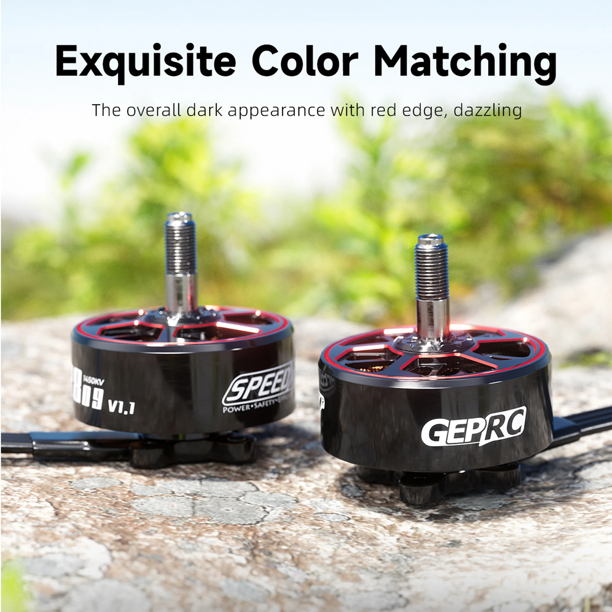 

GEPRC SPEEDX2 2809 V1.1 Двигатель Бесщеточный черный с 7/8 дюймов MOZ7 RC FPV Далекий гоночный дрон Аксессуары для мультикоптеров