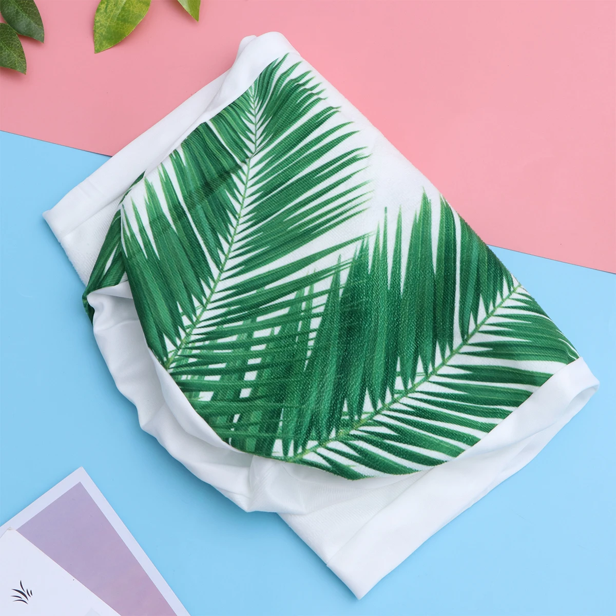 

Elastic Fabric Printing Dust Cover Banana Leaf Pattern Wall-Mounted Air Conditioner Dustproof Protector Cover for Home