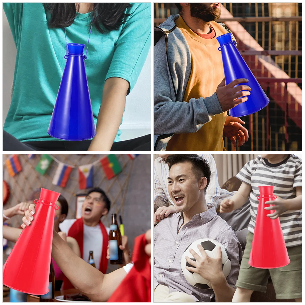 5Pcs Party Blowouts Bright Colored Cheer Horns for Sporting Events Performances Fan Support Noisemakers