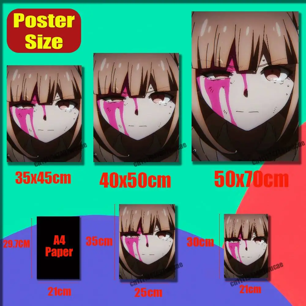 For D-Danganronpa Chiaki Nanami Poster Cover Wall Murals Home Custom Self-adhesive Decoration Sticker Playbill Film